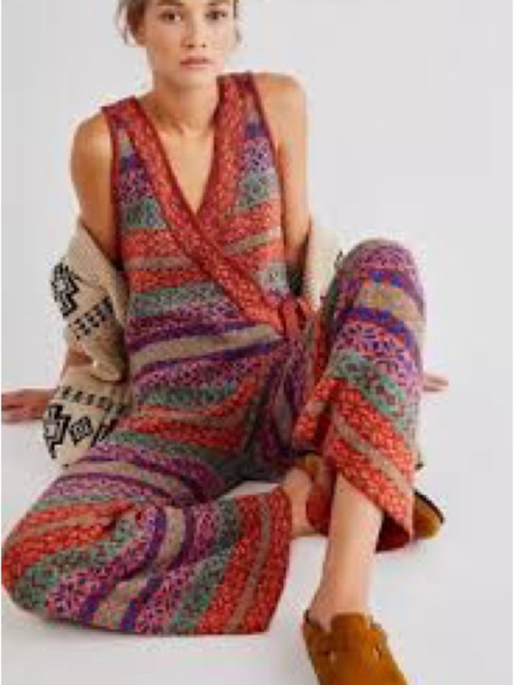We the Free snowfall kind of day sweater wide leg one piece